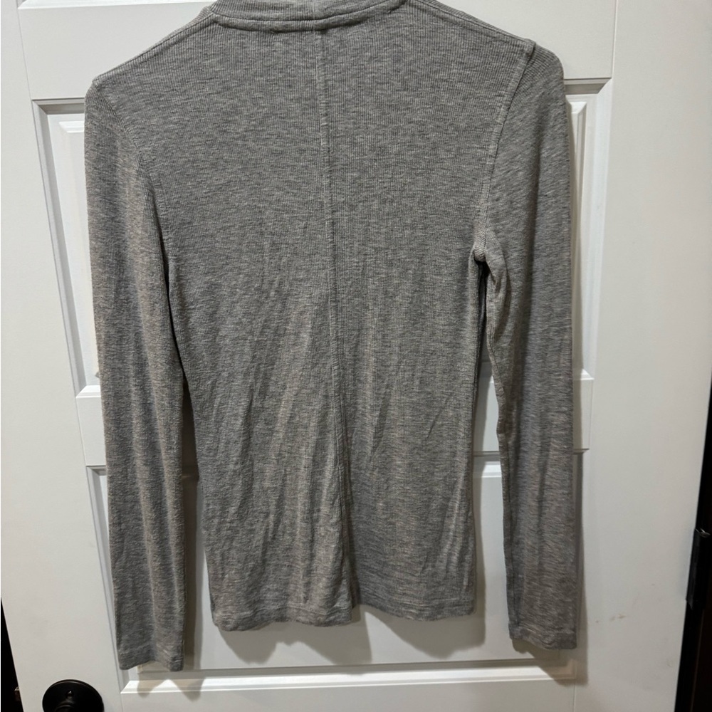 Frame Ribbed Mock Neck Top - Picture 2 of 4